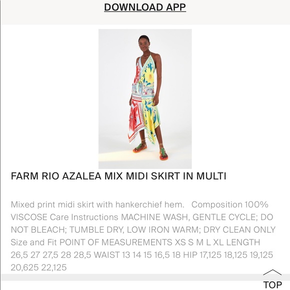 FLASH SALE ANTHROPOLOGIE 🏝☀️Farm Rio SKIRT. XS - Picture 3 of 8